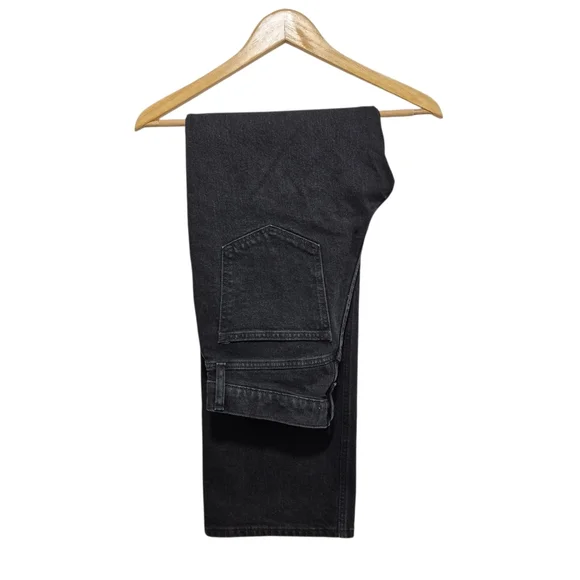 Abercrombie & Fitch A&F Black Denim 90s Relaxed High Rise Jeans SIZE 29/8R NWT - Picture 2 of 8